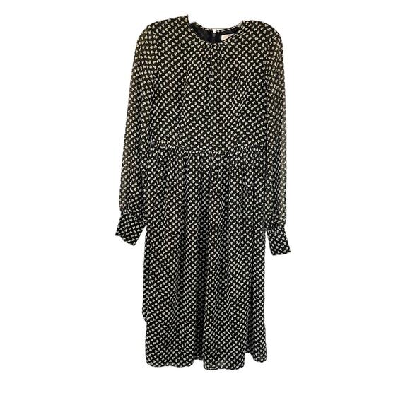 Orla Kiely RARE chiffon clover shamrock ditsy  print midi dress size 6 - Picture 1 of 14